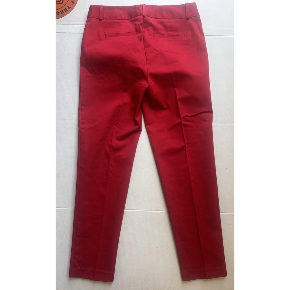 Liz Claiborne Women's Emma Slim Leg Ankle Pants Red Sz 2 - Picture 7 of 7